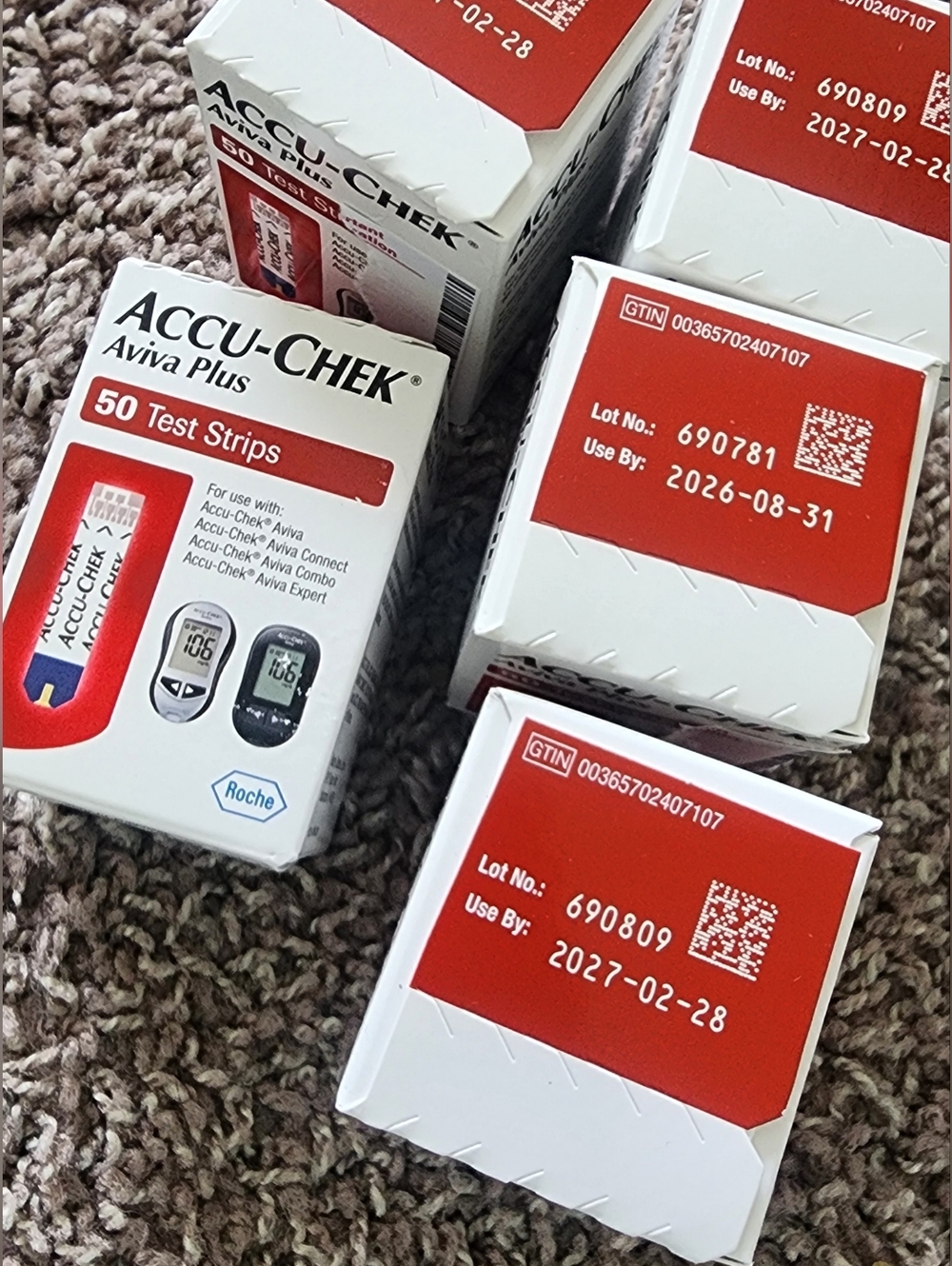 50 Test Strips - White & Red Box